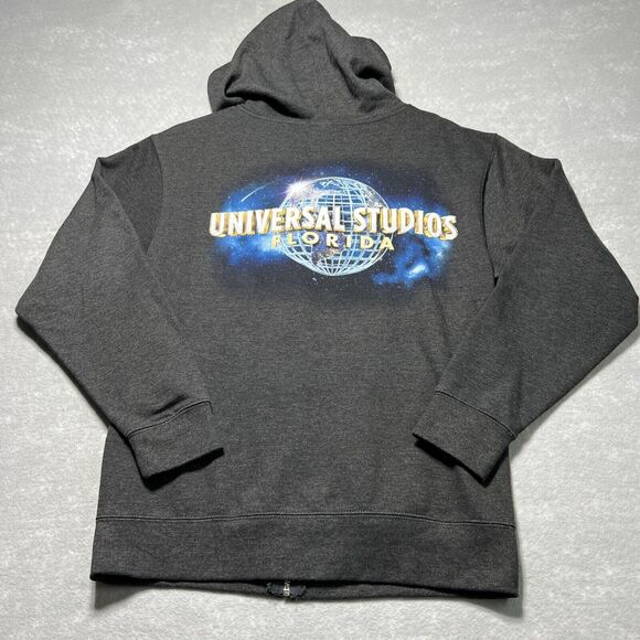 Universal Studios Gray Full Zip Hooded Sweatshirt Size: M - Picture 1 of 8
